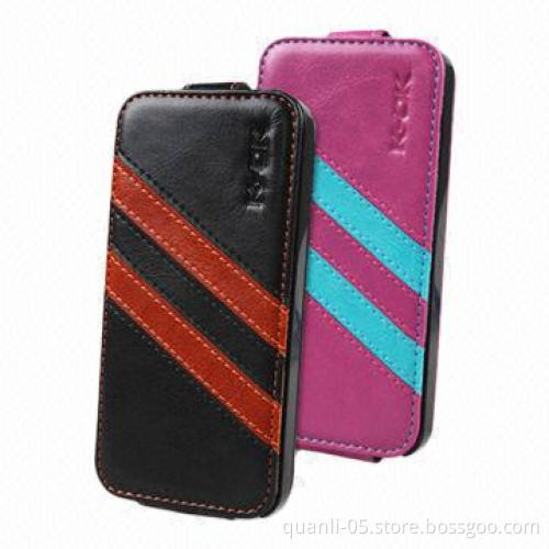 PU or Genuine Leather Cases for iPhone 5, Fitted Case Standing Function, OEM Orders Accepted